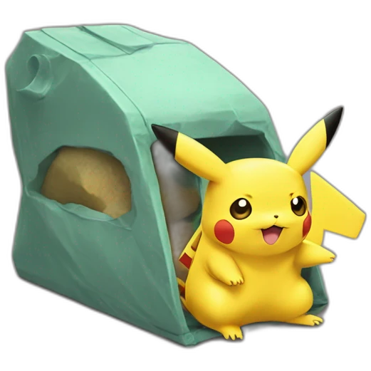 pikachu avec un carapuce emoji