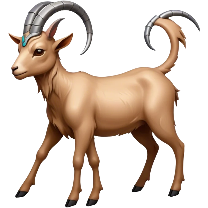 Cyberpunk Goat(Ram) man 2/3 view emoji