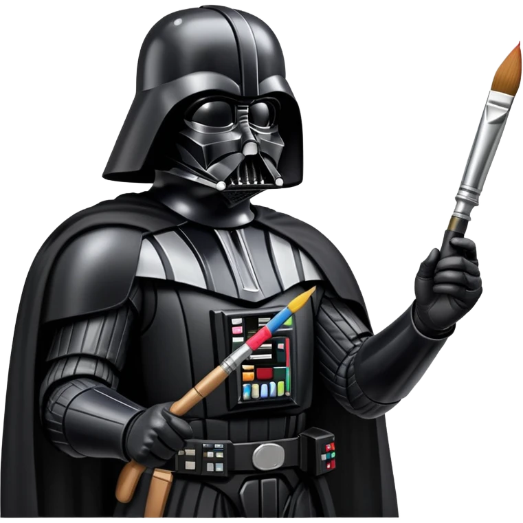 darth vader with pasinting brush emoji