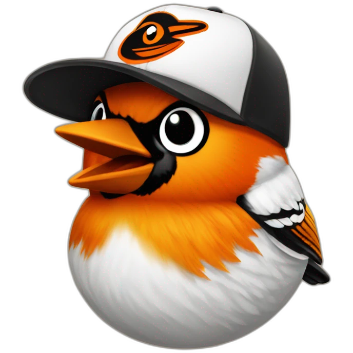 Baltimore Orioles bird hat emoji