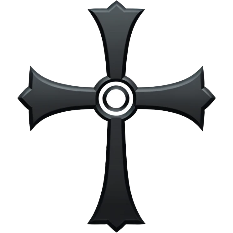 simple and recognizable gamma cross symbol with equal arms emoji