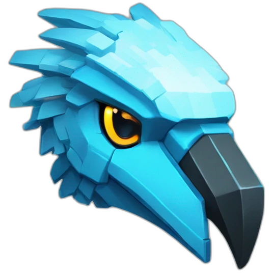 Minecraft Articuno Cyberpunk Head emoji