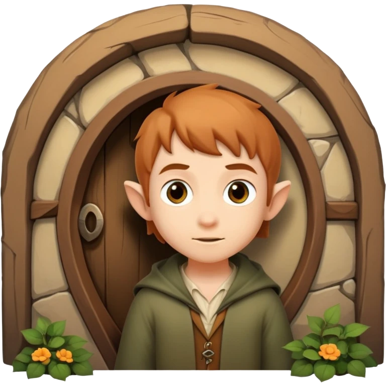 Boy in a hobbit hole emoji