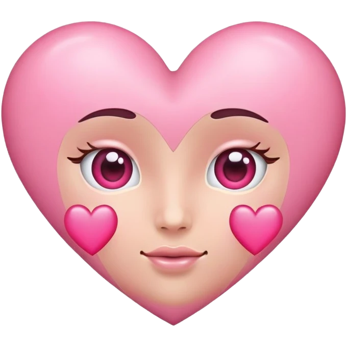 Heart face with pink hearts emoji