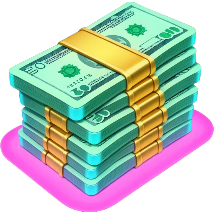 Digital cyber euro bills  emoji
