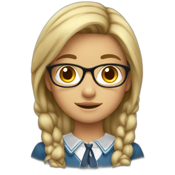 schoolgirl emoji