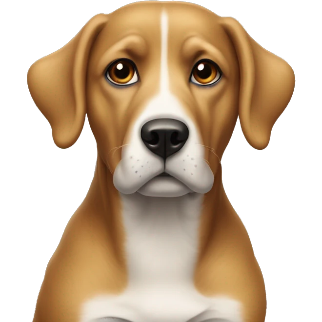Schaunzer dog looking at the camera emoji