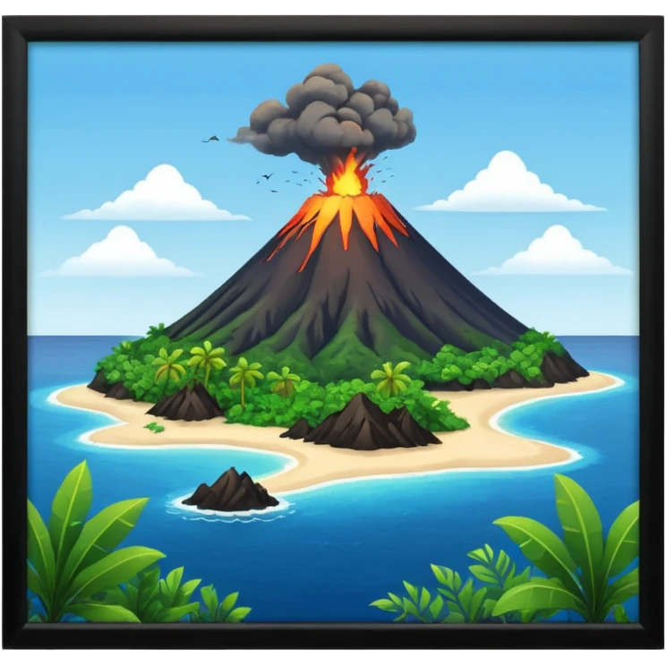 Остров с Вулканом emoji