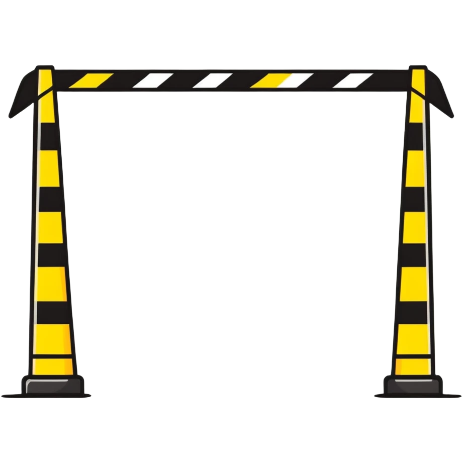 black and yellow caution tape emoji