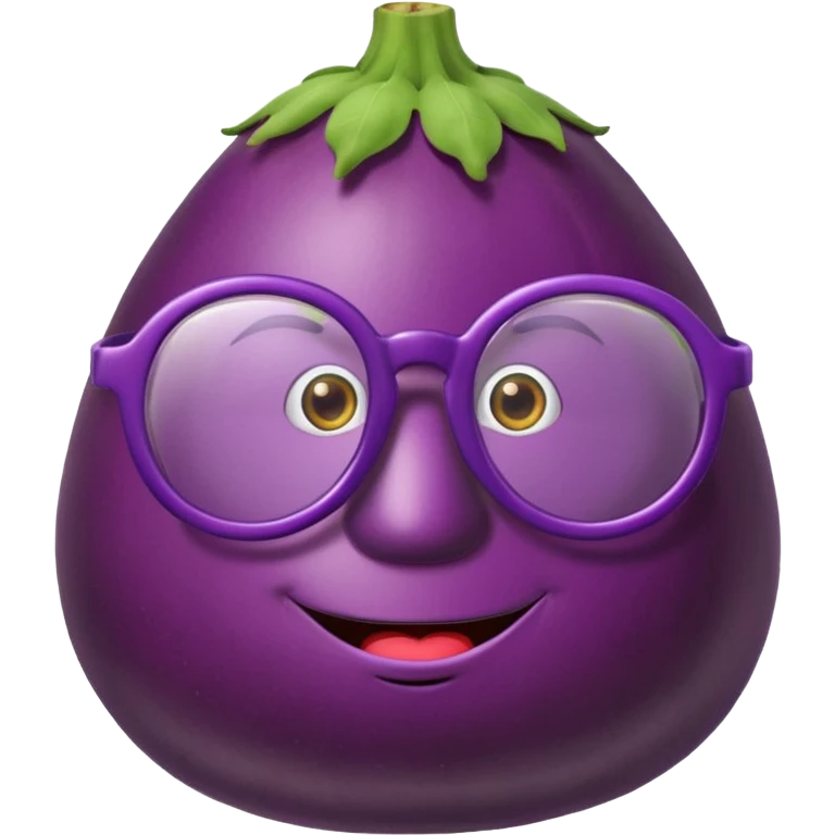 eggplant withe glasses emoji