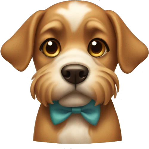 Dog with a bow  emoji