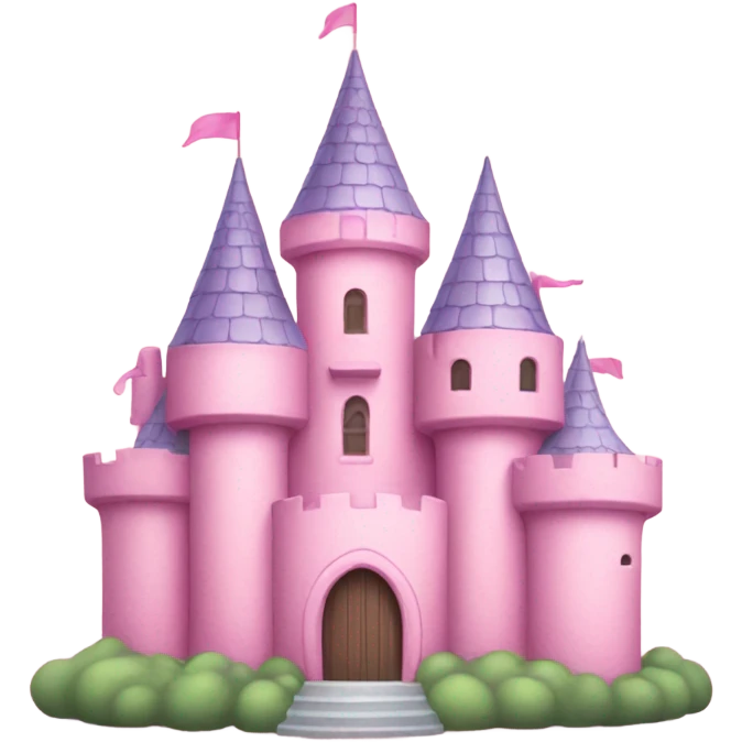 Pink pastel castle emoji