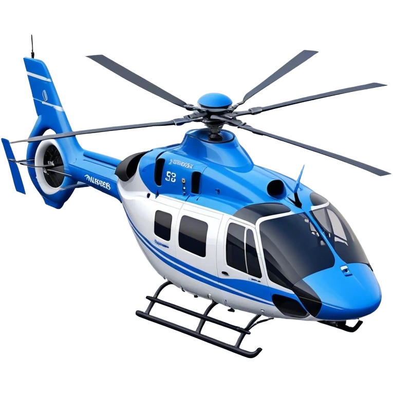 Eurocopter EC135 - Airbus Helicopters (Model Year: 2020) (Iconic colour: Blue and white) emoji