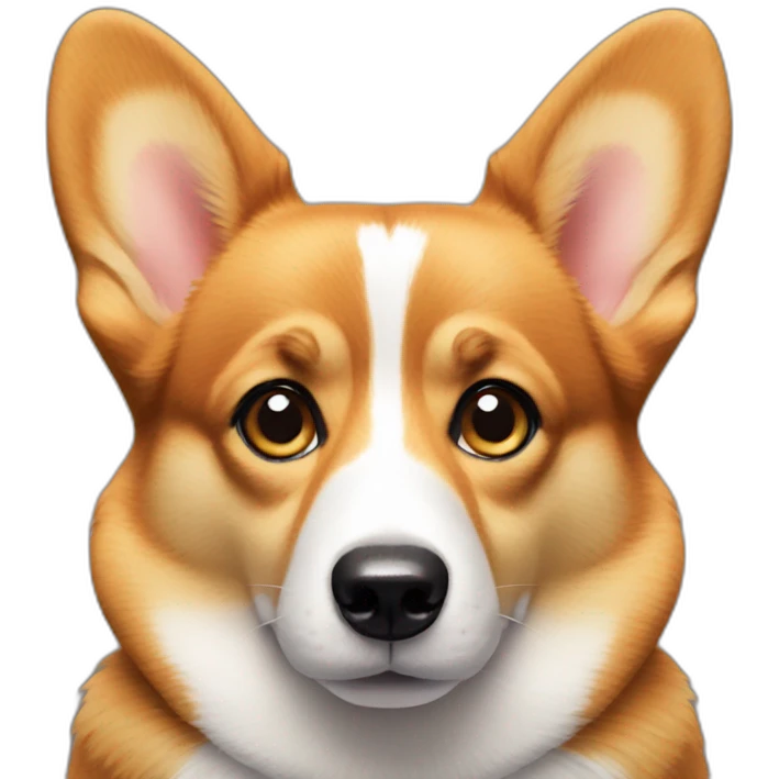 Corgi with judging looking eyes emoji