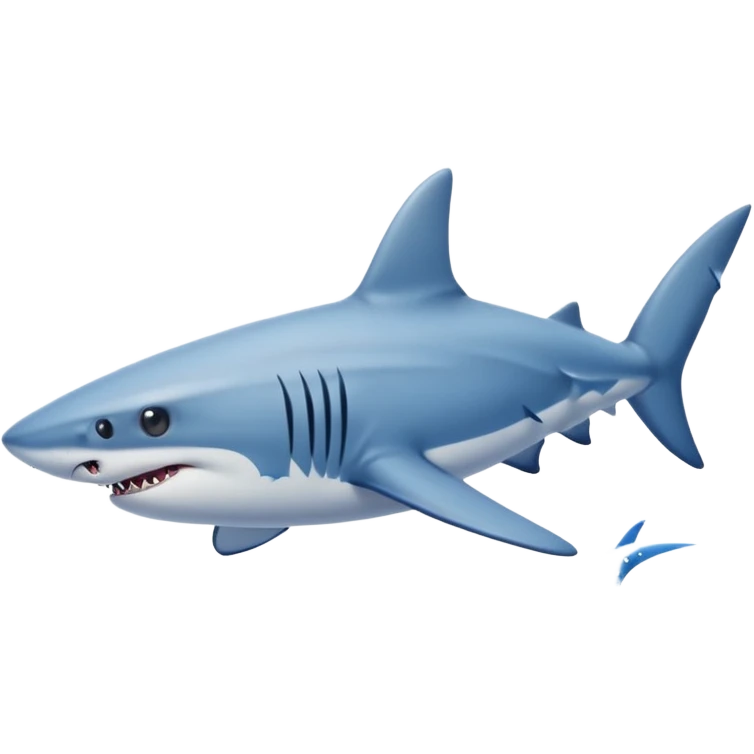 Shark with blue Nike shoes on a beach emoji