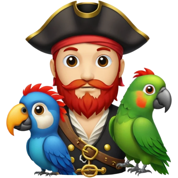 pirate and parrot emoji