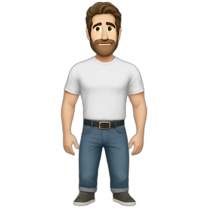 jake gyllenhaal cartoon wearing tee emoji