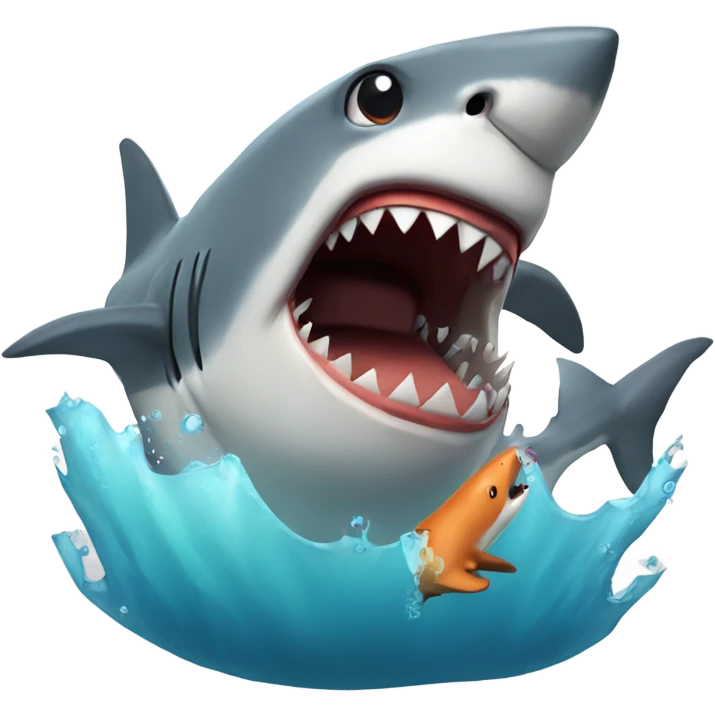 Shark that cries with a fox emoji