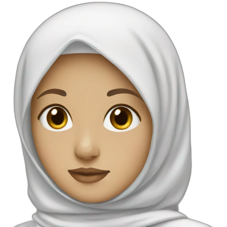 white hijab emoji