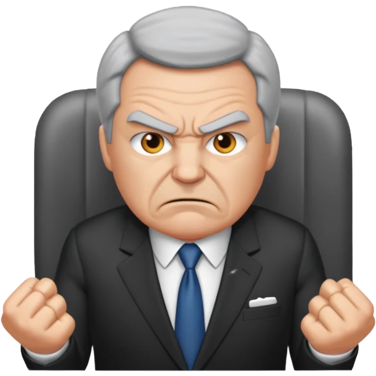 angry boss in his office emoji