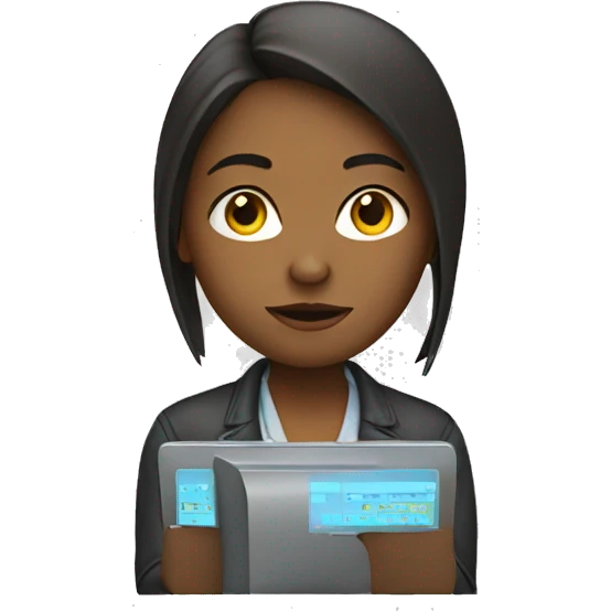 girl with the computer programming emoji