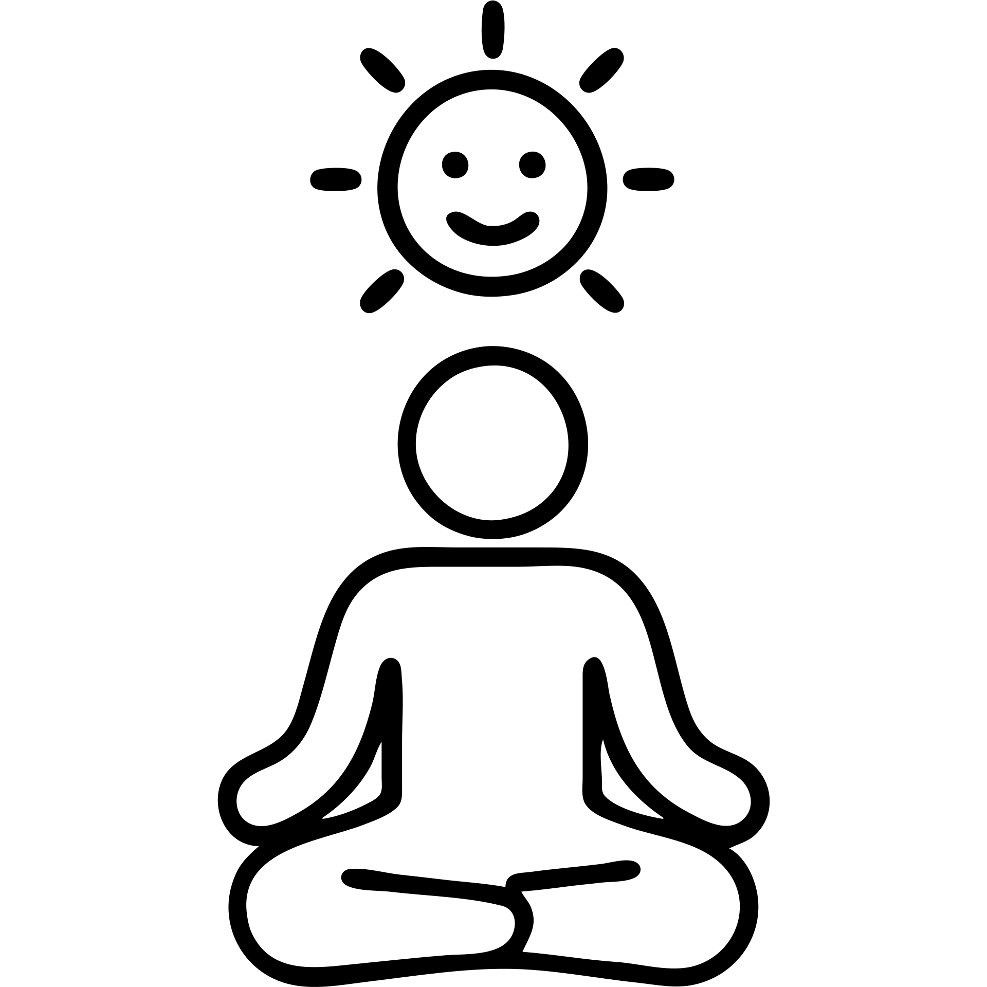 mindfulness and positivity symbol, simple outline icon style emoji