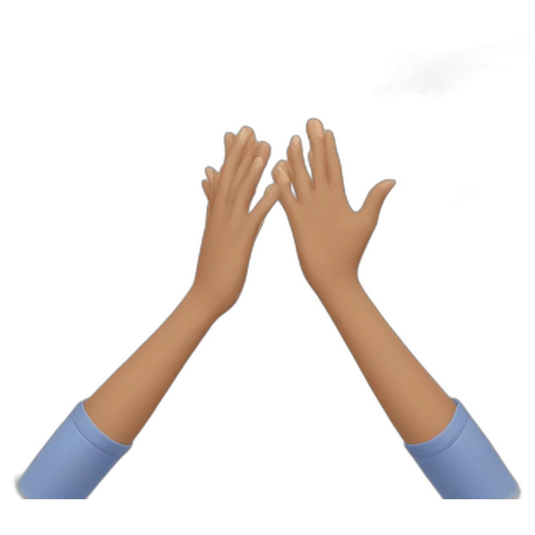 Visual of hands Clapping together emoji