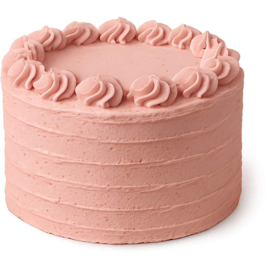 pink cake, no background emoji