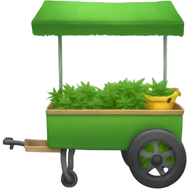 Weed cart  emoji