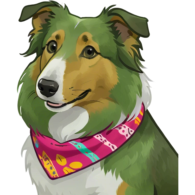 Rough collie emoji