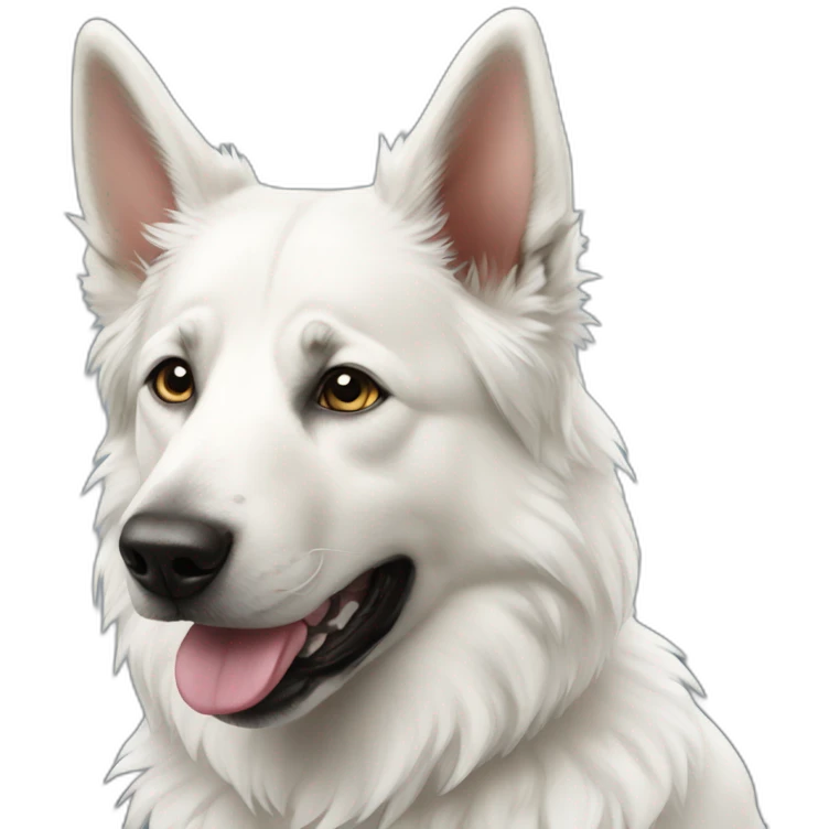 White shepherd dog emoji