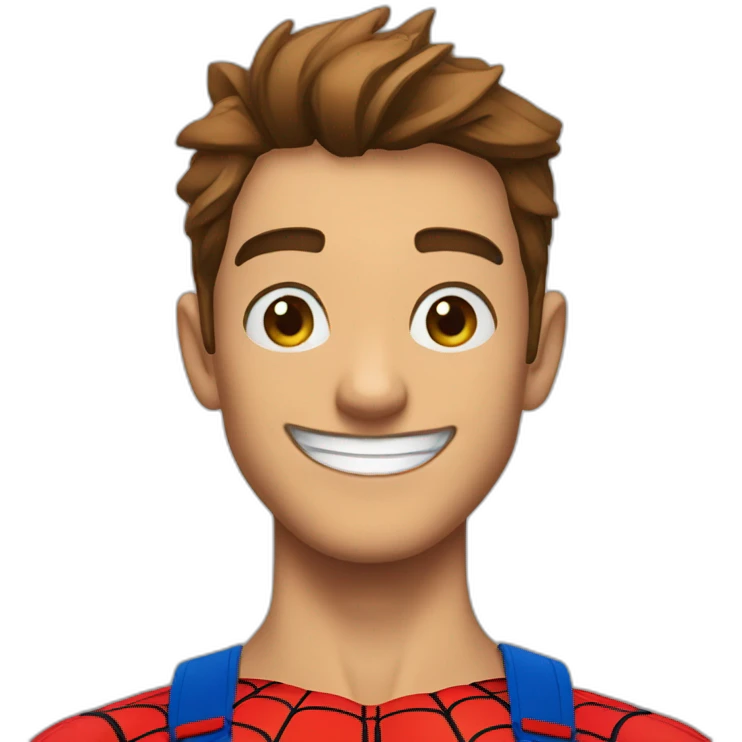 Spiderman smile emoji