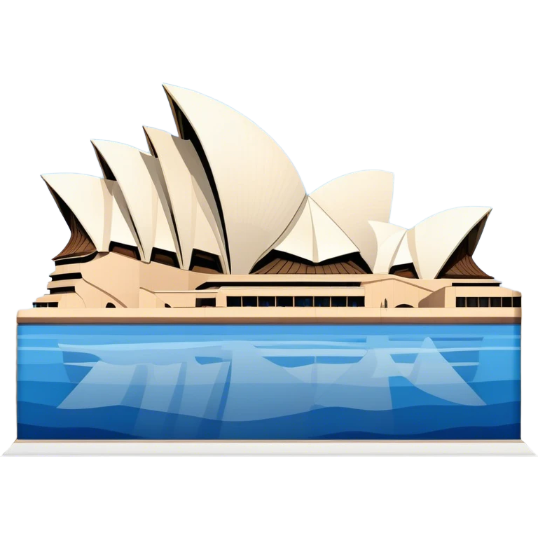 Cinematic Realistic Sydney Opera House Landmark Emoji, depicted with its iconic sail‚Äêlike design set against a clear blue sky, rendered with crisp architectural detail and dynamic lighting. emoji