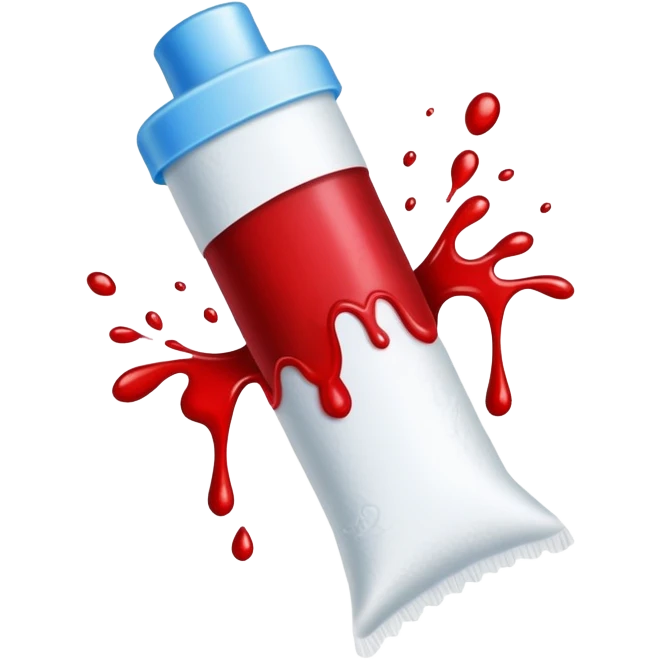 Tampon with blood emoji