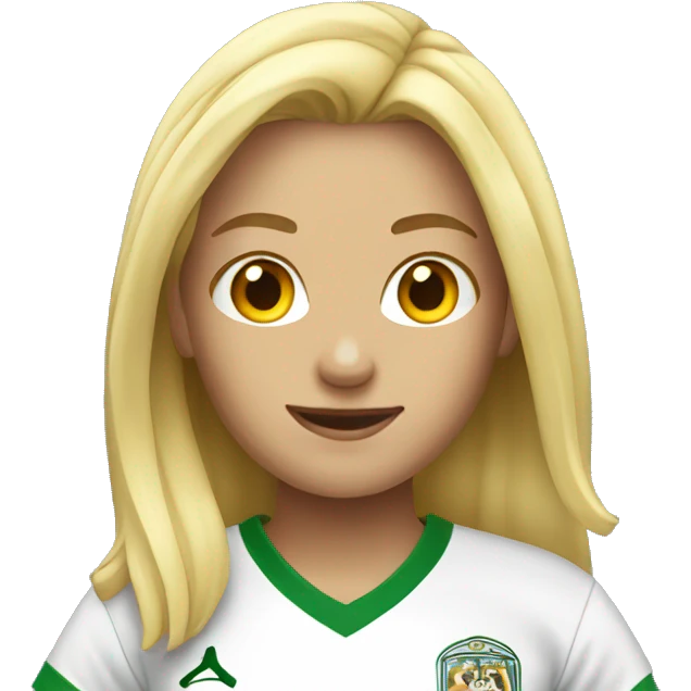 Blonde girl soccer emoji