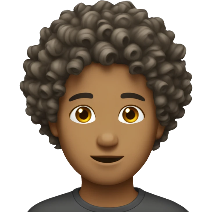 Curly haircut without face only hair emoji
