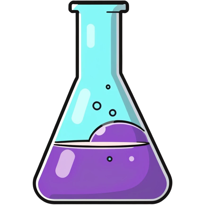 laboratory flask with bubbling chemicals emoji