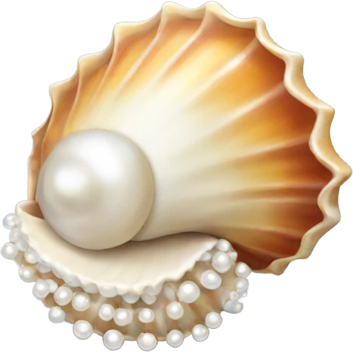 Sea shell with pearl emoji