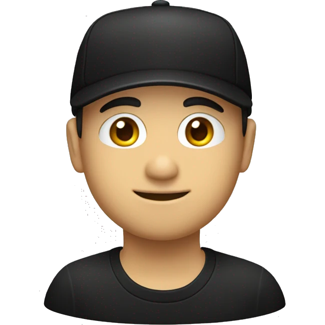 Un chico blanco con un gorro negro puesto, pelo negro señalando con el dedo del medio emoji
