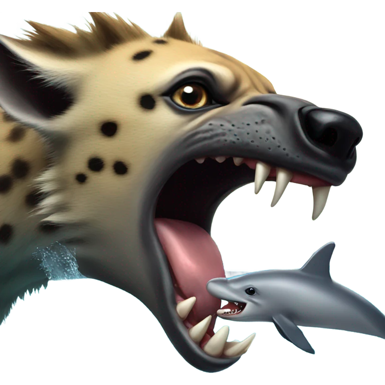 Hyena eat dolphin emoji