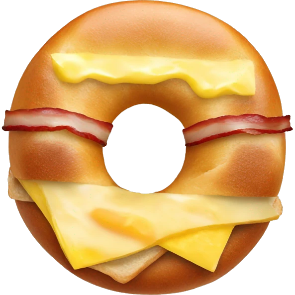 Bacon egg and cheese bagel emoji