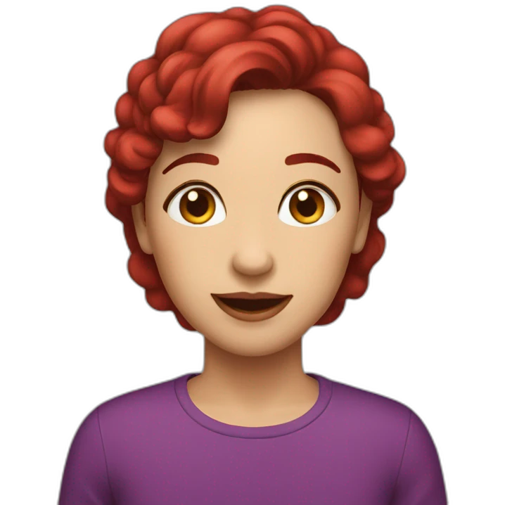 My mom loves red color emoji