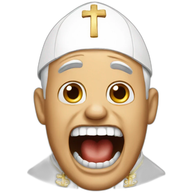 Screaming Pope emoji