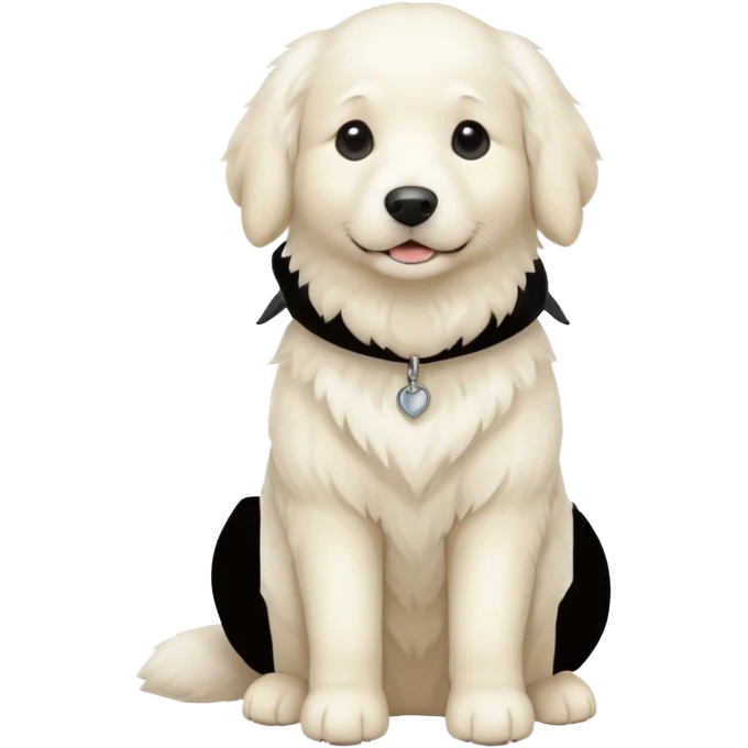 white retriver full image sitting emoji