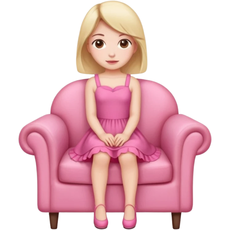 A uwu girl sitting by a chair. emoji