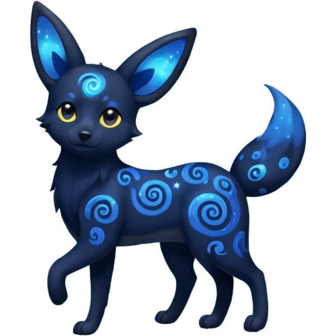 Dark-Deep-Cobalt-Blue Aural Spiritual Nebulae Starry Sparkly Swirly-patterned Star-patterned Umbreon-spirit emoji