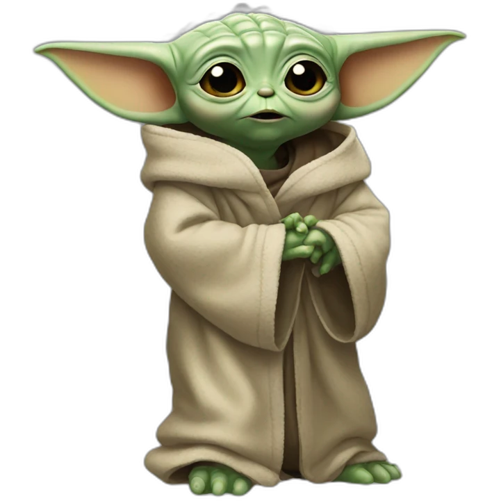 Baby yoda is scared emoji