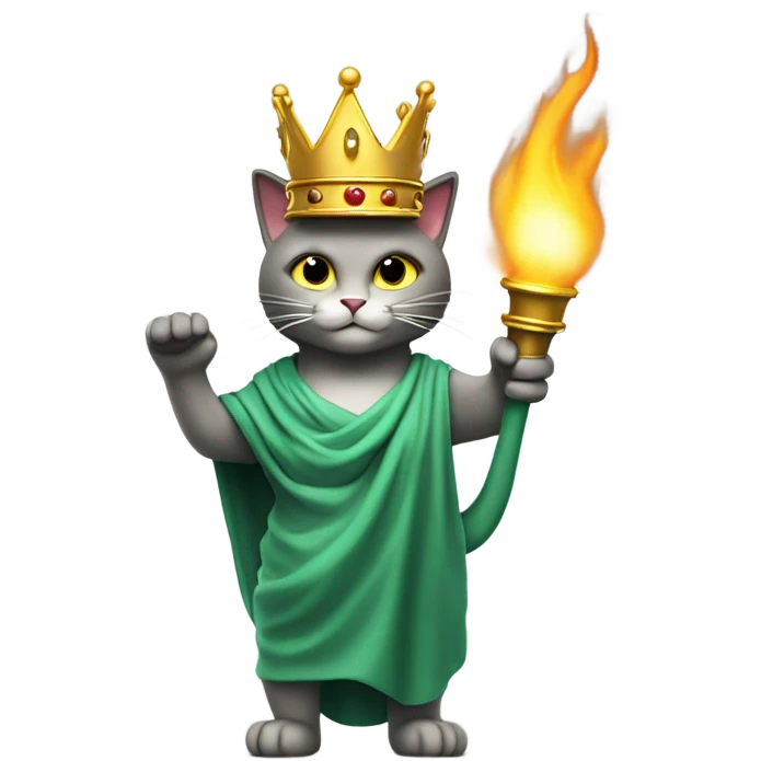 Cat emoji as New York Statue of Liberty  emoji