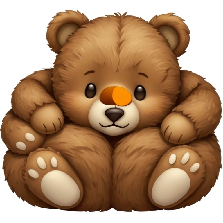 Cute teddy bear sleeping emoji