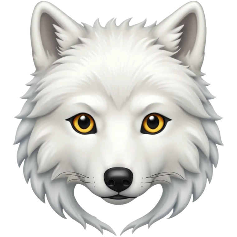 Hyper-realistic Arctic wolf  emoji